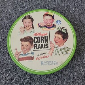 Collectible Norman Rockwell Kellogg's corn flakes set of 4 plates retro american